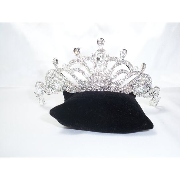 Bridal Rhinestone Tiara Prom Quinceanera Wedding Birthday Princess Crown tiara main image 8